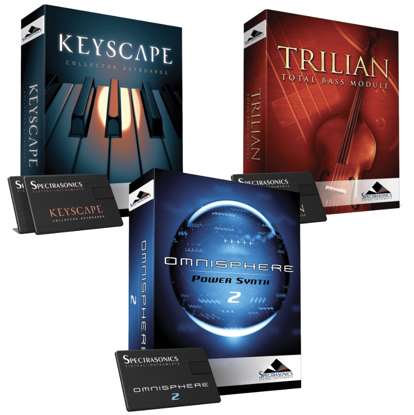 Spectrasonics Omnisphere + Trilian + Keyscape